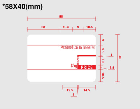 CAS Thermal Label Rolls- LS-5840