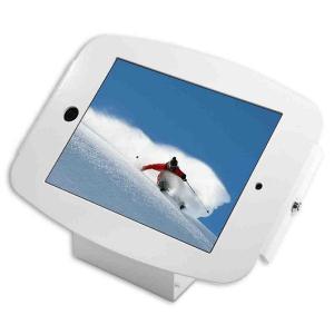 SECURE SPACE ENCLOSURE WITH 45 DEGREE WALL/COUNTER STAND FOR IPAD 2/3/4/AIR/AIR2/5TH GEN/PRO 9.7IN - WHITE - EasyPOS