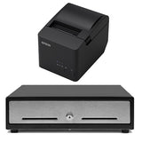 EPSON TM-T82IIIL Thermal Receipt Printer USB & Serial with EC350 Cash Drawer - EasyPOS