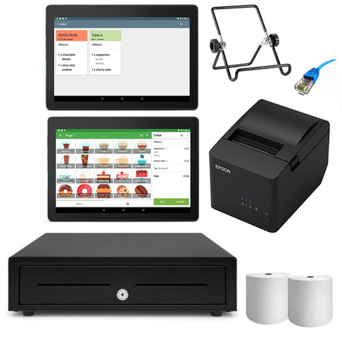 Loyverse Hospitality Android POS Hardware with Kitchen Display Bundle #7 - EasyPOS