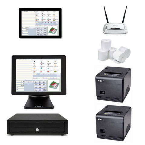 Restaurant POS System with one POS Terminal & one Windows Tablets Bundle #N106