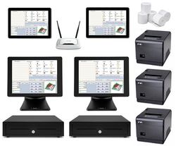 Restaurant POS System with two POS Terminals & two Windows Tablets Bundle #101 - EasyPOS