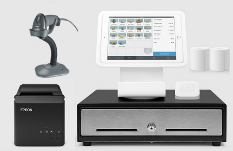 Square Stand Kit with Square Stand, Cash Drawer, USB Printer and Barcode Scanner Bundle S23