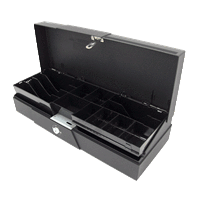 POSIFLEX CR-2210 Black Fliptop Cash Drawer - EasyPOS