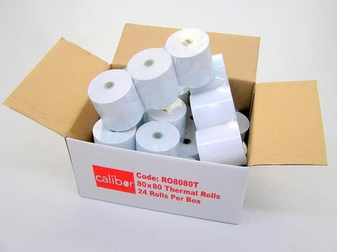 Calibor Thermal Paper Rolls 80x80 Box of 24 - EasyPOS